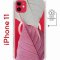 Чехол-накладка iPhone 11 Kruche Magnet Print Pink and white