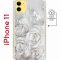Чехол-накладка iPhone 11 Kruche Magnet Print White roses