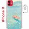 Чехол-накладка iPhone 11 Kruche Magnet Print озеро цветов