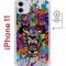 Чехол-накладка Apple iPhone 11 (598890) Kruche PRINT Colored beast