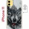 Чехол-накладка iPhone 11 Kruche Magnet Print Волк