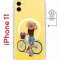 Чехол-накладка Apple iPhone 11 (598890) Kruche PRINT Велосипедная прогулка
