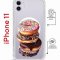 Чехол-накладка iPhone 11 Kruche Magrope Print Donuts
