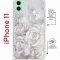 Чехол-накладка iPhone 11 Kruche Magrope Print White roses