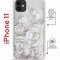 Чехол-накладка iPhone 11 Kruche Magrope Print White roses