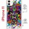 Чехол-накладка iPhone 11 Kruche Magrope Print Colored beast