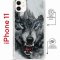 Чехол-накладка iPhone 11 Kruche Magrope Print Волк
