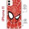 Чехол-накладка Apple iPhone 11 (598920) Kruche PRINT Человек-Паук красный