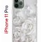 Чехол-накладка iPhone 11 Pro Kruche Print White roses