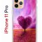 Чехол-накладка iPhone 11 Pro Kruche Print Pink heart