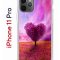 Чехол-накладка iPhone 11 Pro Kruche Print Pink heart