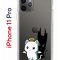Чехол-накладка iPhone 11 Pro Kruche Print Angel Demon