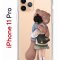 Чехол-накладка Apple iPhone 11 Pro (580658) Kruche PRINT Девочка с мишкой