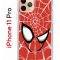 Чехол-накладка iPhone 11 Pro Kruche Print Человек-Паук красный