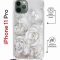 Чехол-накладка iPhone 11 Pro Kruche Magrope Print White roses