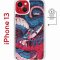 Чехол-накладка Apple iPhone 13 (610627) Kruche PRINT Японская змея