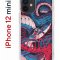 Чехол-накладка iPhone 12 mini Kruche Print Японская змея