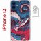 Чехол-накладка Apple iPhone 12  (598886) Kruche PRINT Японская змея