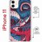 Чехол-накладка iPhone 11 Kruche Magrope Print Японская змея