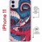 Чехол-накладка iPhone 11 Kruche Magrope Print Японская змея