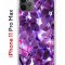 Чехол-накладка iPhone 11 Pro Max Kruche Print Purple leaves