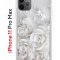 Чехол-накладка iPhone 11 Pro Max Kruche Print White roses