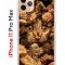 Чехол-накладка iPhone 11 Pro Max Kruche Print Котик с рыбками