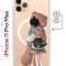 Чехол-накладка iPhone 11 Pro Max Kruche Magnet Print Девочка с мишкой