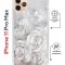 Чехол-накладка iPhone 11 Pro Max Kruche Magrope Print White roses