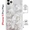 Чехол-накладка iPhone 11 Pro Max Kruche Magrope Print White roses