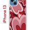 Чехол-накладка Apple iPhone 13 (606542) Kruche PRINT Сердечки
