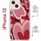 Чехол-накладка Apple iPhone 13 (610629) Kruche PRINT Сердечки