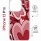 Чехол-накладка Apple iPhone 13 Pro (610630) Kruche PRINT Сердечки