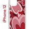Чехол-накладка iPhone 12 Kruche Print Сердечки