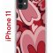 Чехол-накладка Apple iPhone 11 (580676) Kruche PRINT Сердечки