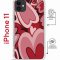 Чехол-накладка Apple iPhone 11 (598920) Kruche PRINT Сердечки