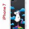 Чехол-накладка iPhone 7/8/SE (2020) Kruche Print Flying Unicorn