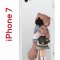 Чехол-накладка iPhone 7/8/SE (2020)/SE (2022) Kruche Print Девочка с мишкой