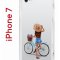 Чехол-накладка iPhone 7/8/SE (2020) Kruche Print Велосипедная прогулка