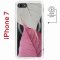 Чехол-накладка iPhone 7/8/SE (2020) Kruche Magnet Print Pink and white