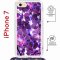 Чехол-накладка iPhone 7/8/SE (2020)/SE (2022) Kruche Magrope Print Purple leaves
