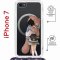 Чехол-накладка Apple iPhone 7 (598922) Kruche PRINT Девочка с мишкой