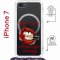 Чехол-накладка iPhone 7/8/SE (2020)/SE (2022) Kruche Magrope Print Red lipstick