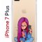 Чехол-накладка iPhone 7 Plus/8 Plus Kruche Print Pink Hair