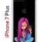 Чехол-накладка iPhone 7 Plus/8 Plus Kruche Print Pink Hair