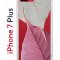 Чехол-накладка iPhone 7 Plus/8 Plus Kruche Print Pink and white