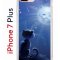 Чехол-накладка iPhone 7 Plus/8 Plus Kruche Print Лунный кот