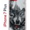 Чехол-накладка iPhone 7 Plus/8 Plus Kruche Print Волк