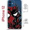 Чехол-накладка iPhone 12/12 Pro Kruche Magrope Print Spider-Man-Venom