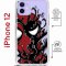 Чехол-накладка iPhone 12/12 Pro Kruche Magrope Print Spider-Man-Venom